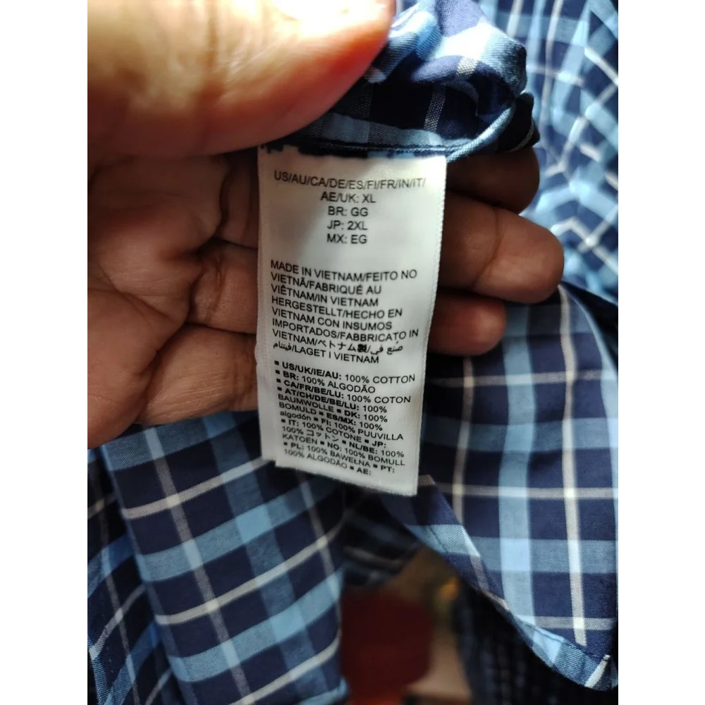 Amazon Essentials Men’s Plaid Button Down Shirt – XL – NWT